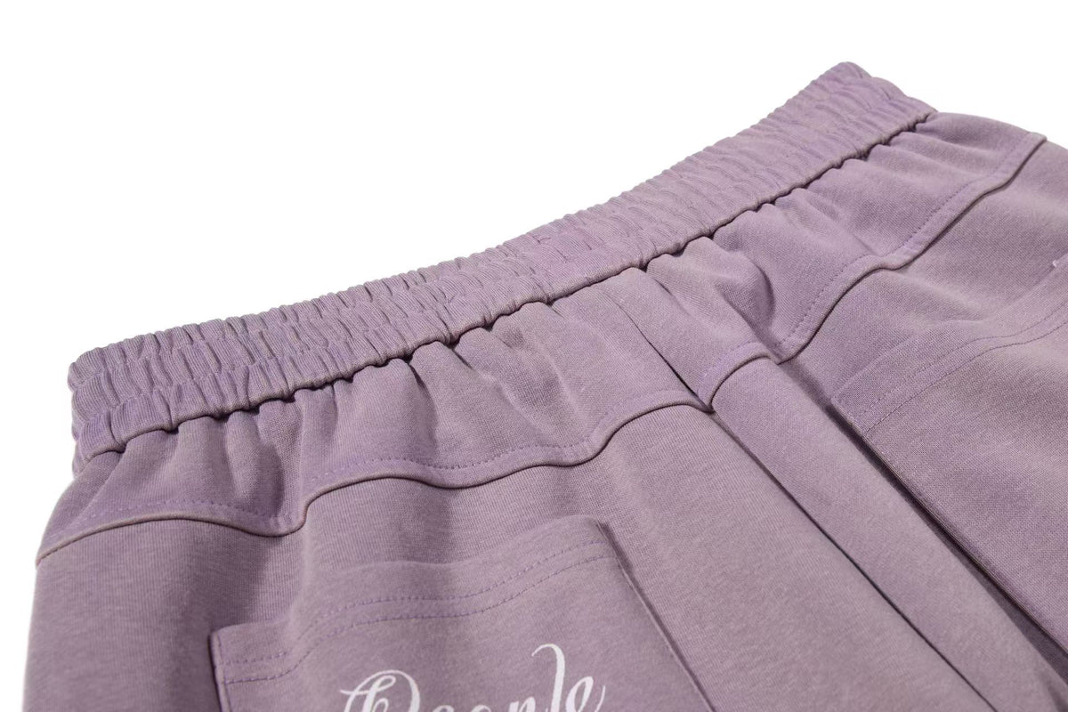 Ombre Wash Letter Wide-Leg Sweatpants