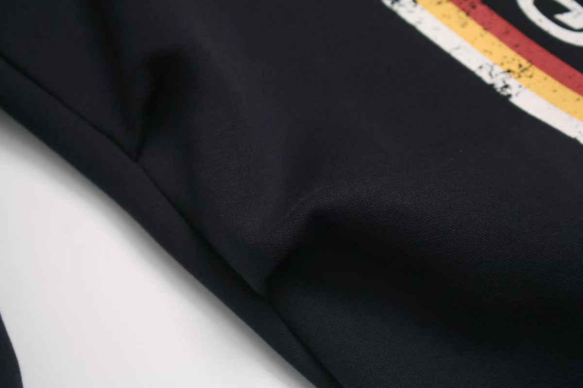 Vintage Sports Graphic Baggy Wide-Leg Sweatpants