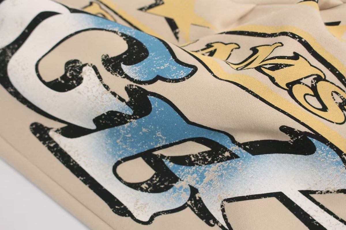 Graffiti Star Graphic Baggy Wide-Leg Sweatpants
