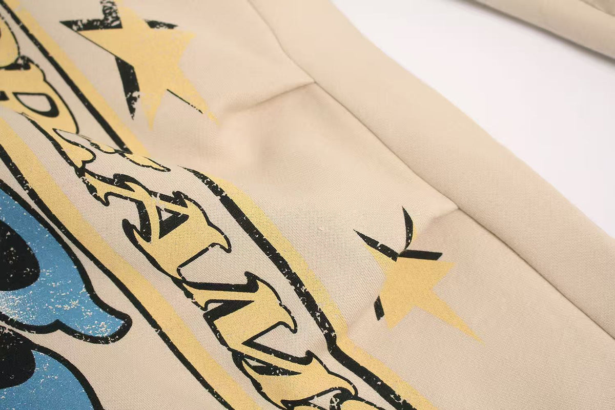 Graffiti Star Graphic Baggy Wide-Leg Sweatpants