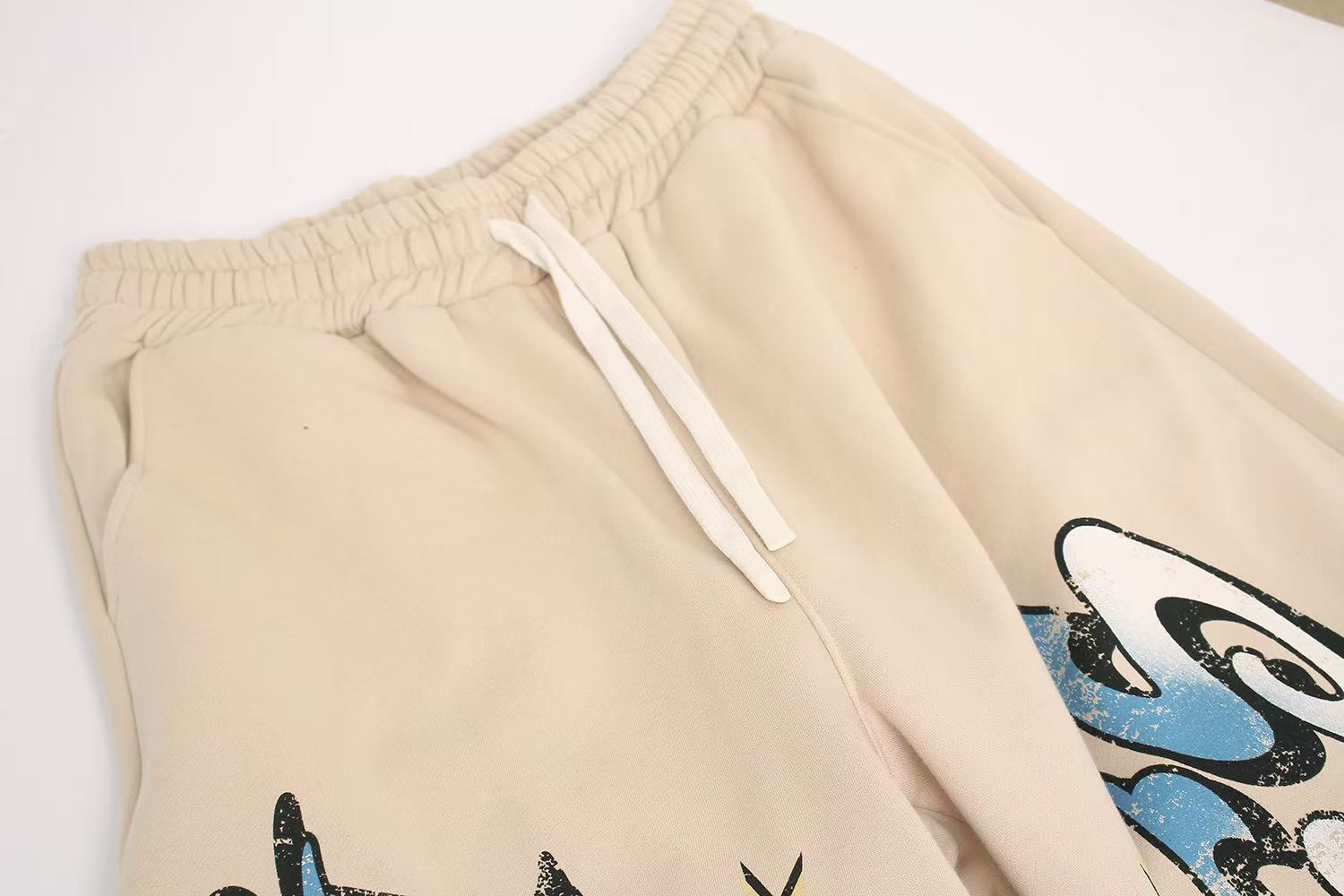 Graffiti Star Graphic Baggy Wide-Leg Sweatpants