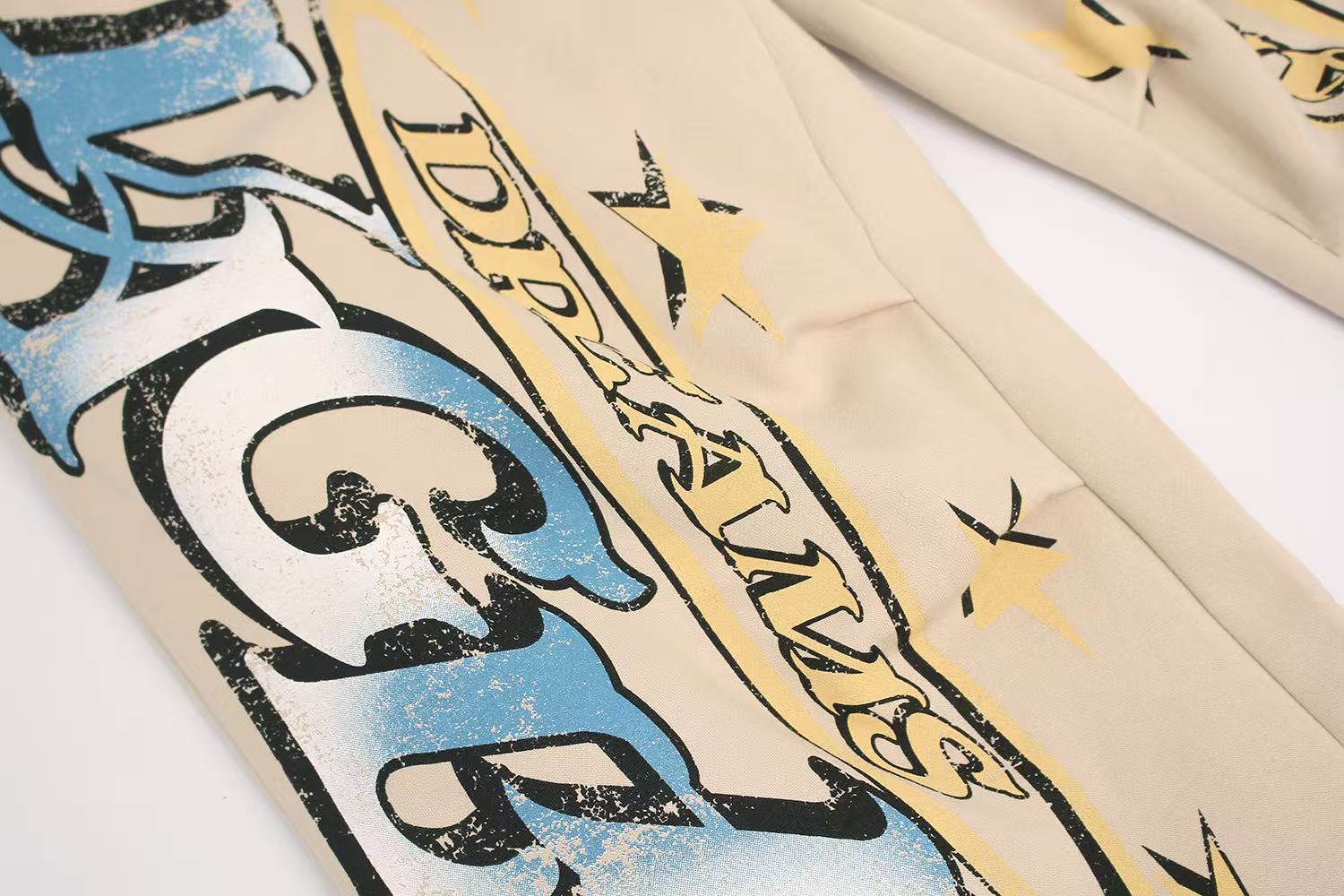 Graffiti Star Graphic Baggy Wide-Leg Sweatpants