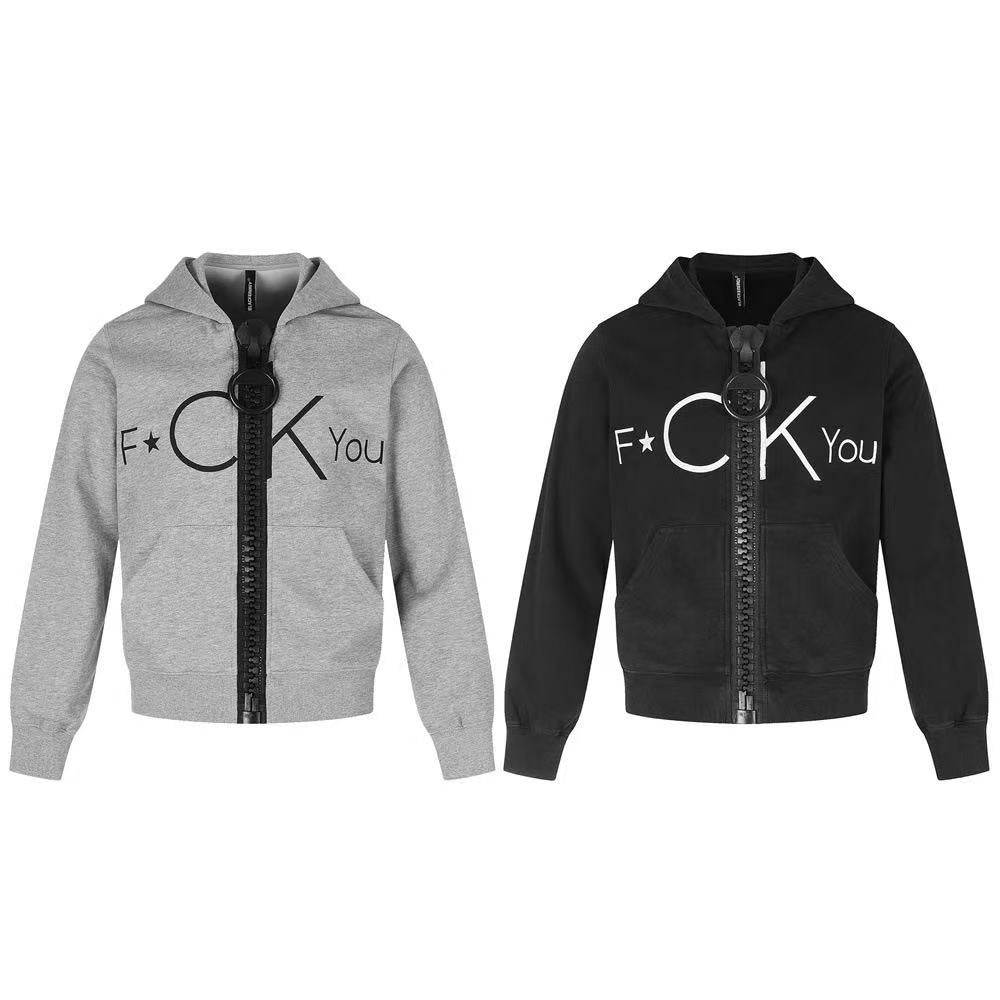 Statement Graphic Zip-Up Hoodie