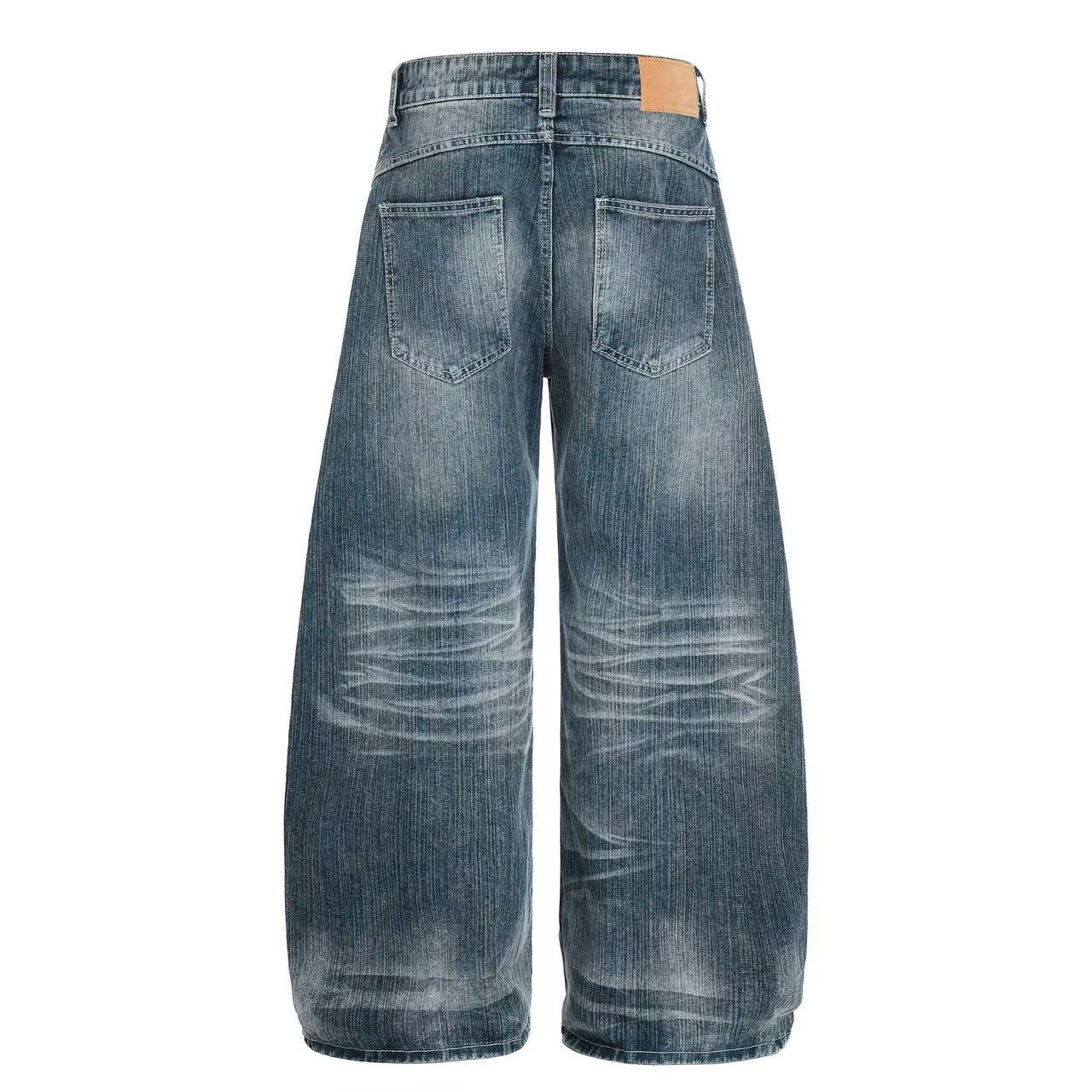 Asymmetrical Waist Baggy Jeans