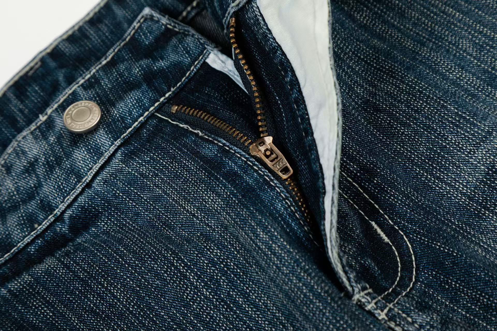 Asymmetrical Waist Baggy Jeans