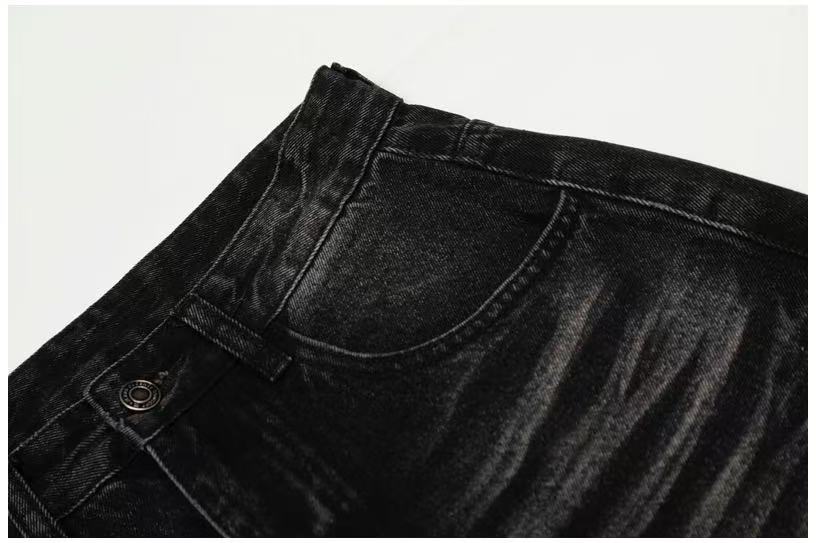 Vintage Knee Whisker Faded Baggy Jeans