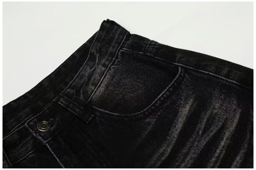 Vintage Knee Whisker Faded Baggy Jeans