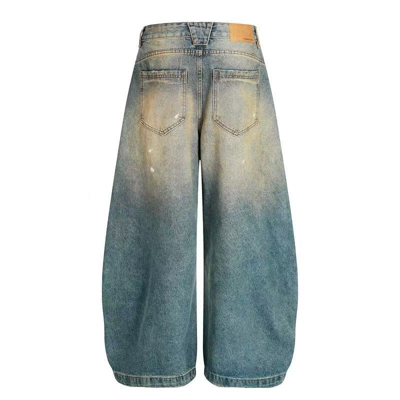 Vintage Splash-Paint Baggy Jeans