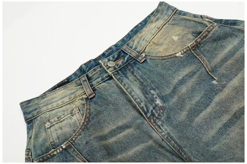Vintage Splash-Paint Baggy Jeans