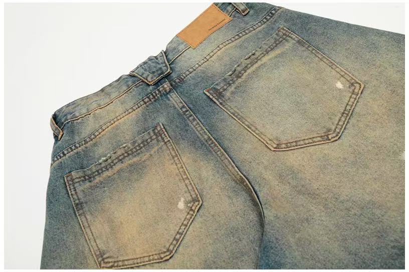 Vintage Splash-Paint Baggy Jeans