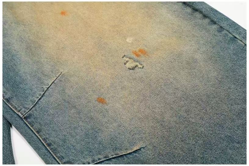 Vintage Splash-Paint Baggy Jeans