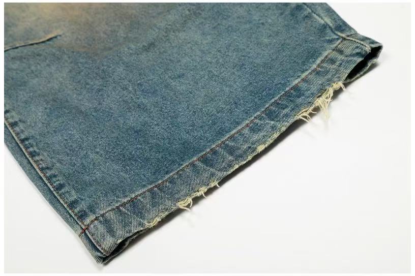 Vintage Splash-Paint Baggy Jeans