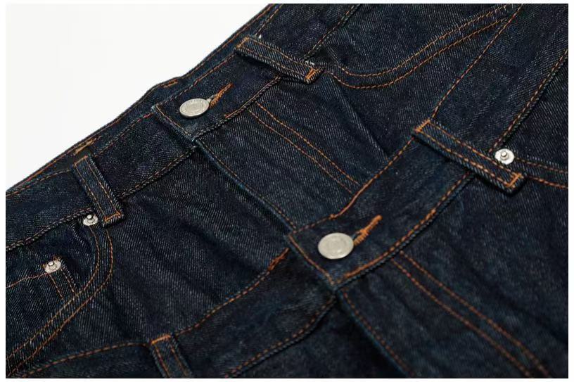 Double Waist Rivet Baggy Jeans