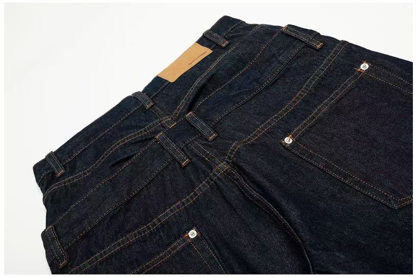 Double Waist Rivet Baggy Jeans