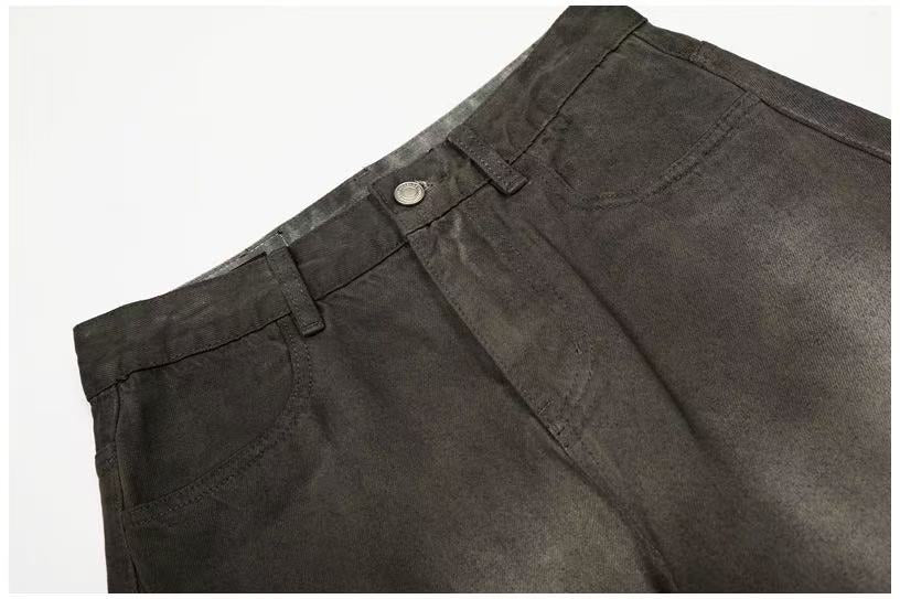 Mud-Wash Gradient Baggy Jeans
