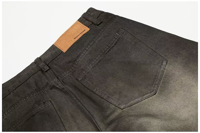 Mud-Wash Gradient Baggy Jeans