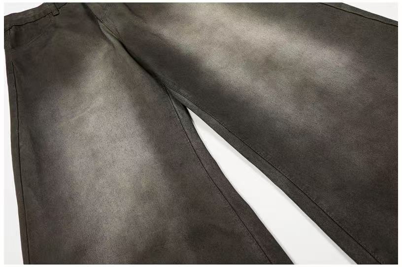 Mud-Wash Gradient Baggy Jeans