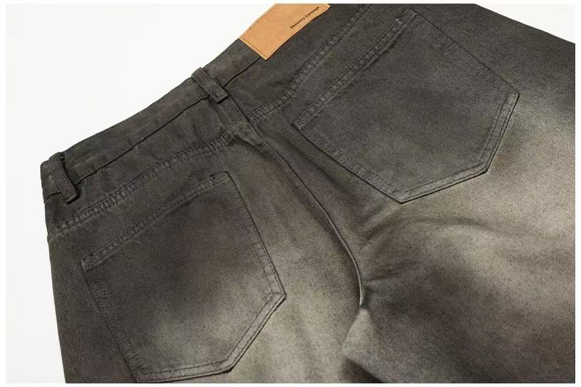 Mud-Wash Gradient Baggy Jeans