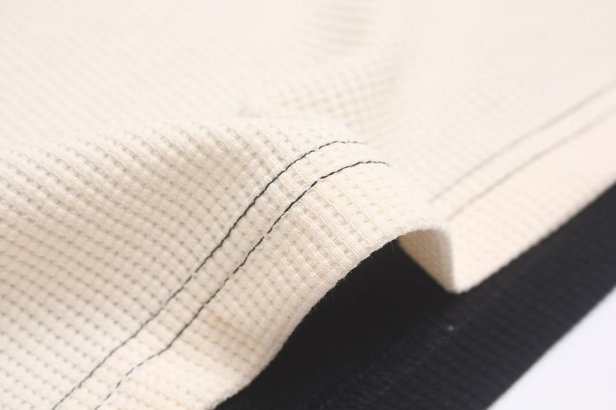 Racing Graphic Contrast Color Waffle Knit Long Sleeve