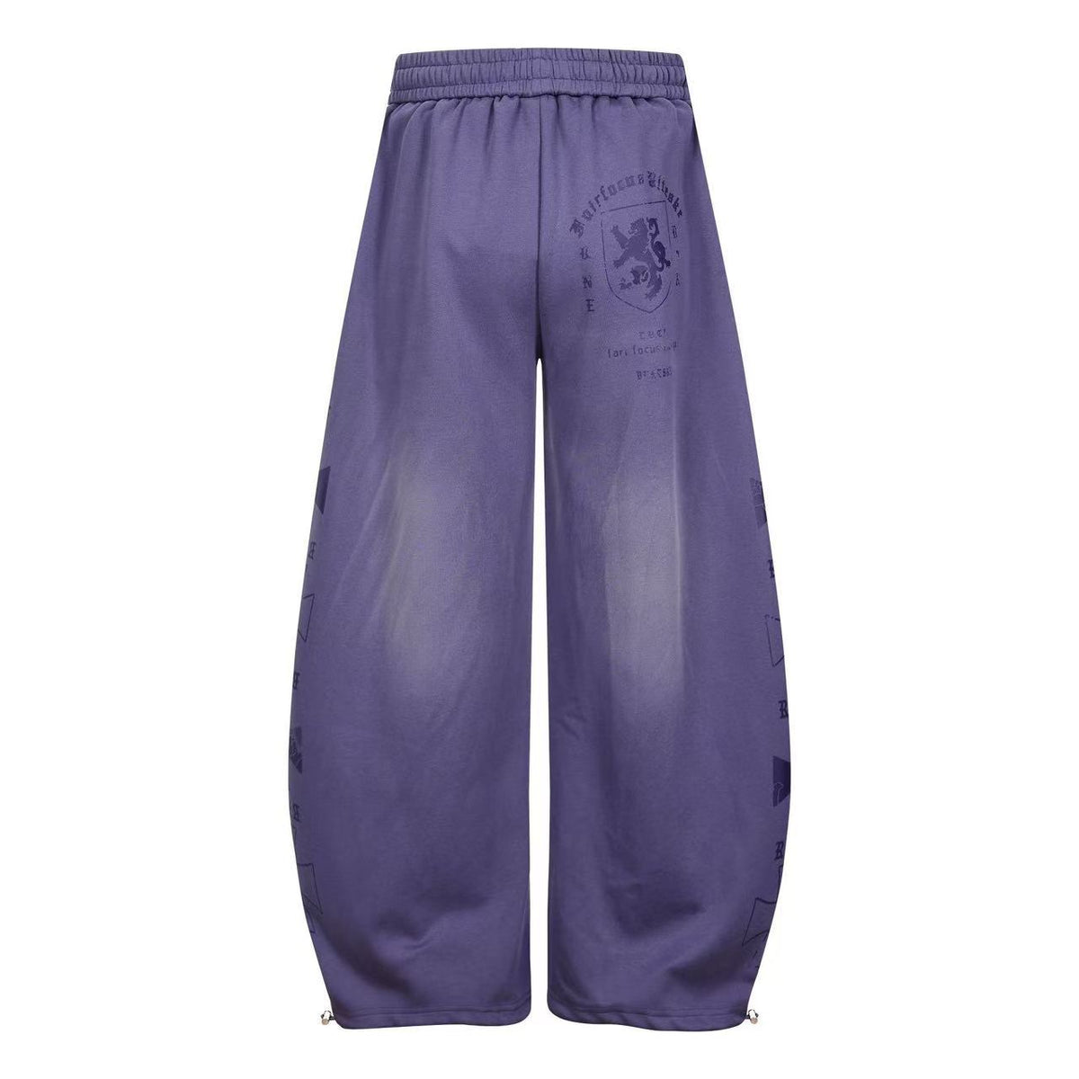 Graffiti Print Oversized Baggy Drawstring Wide-Leg Sweatpants
