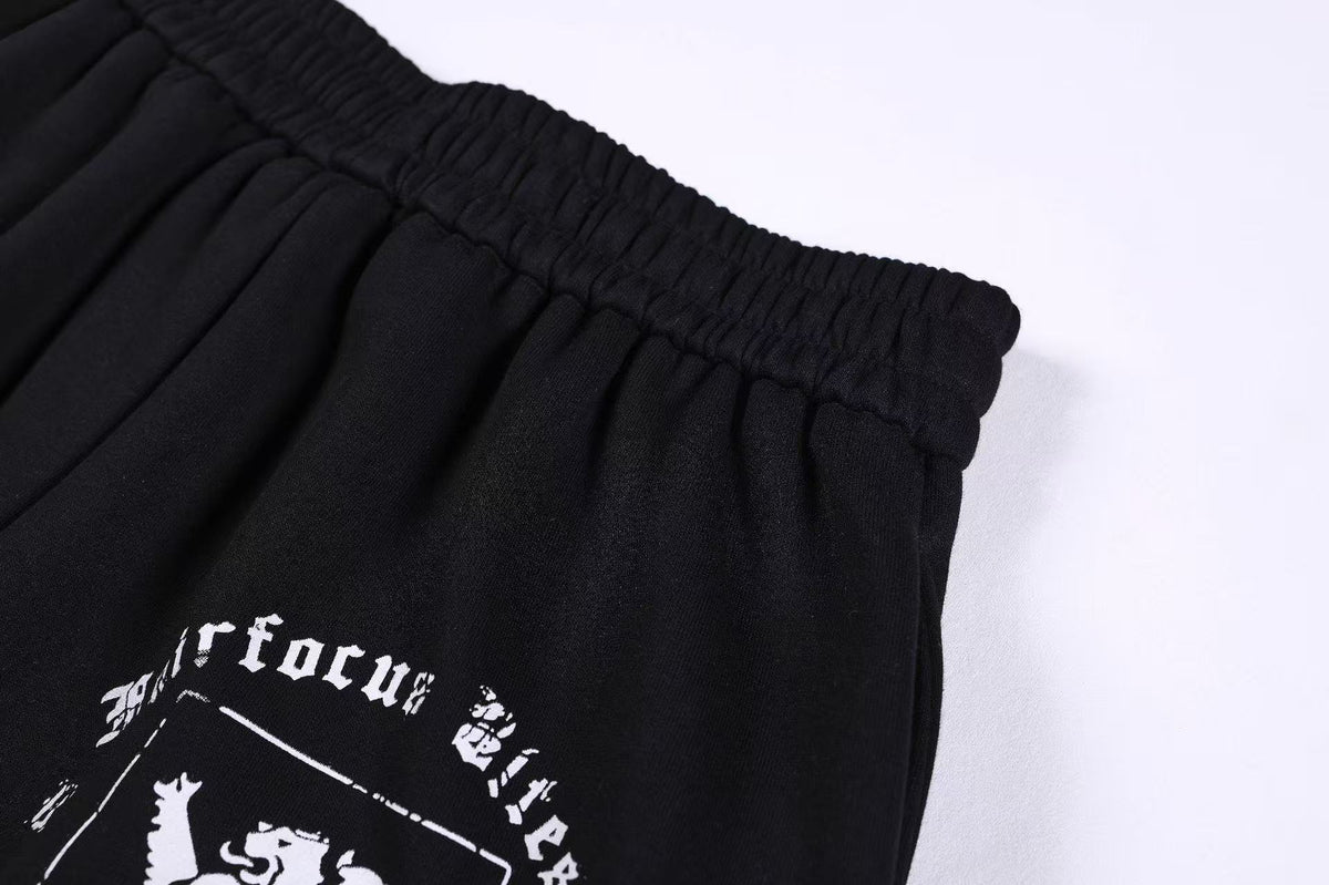 Graffiti Print Oversized Baggy Drawstring Wide-Leg Sweatpants