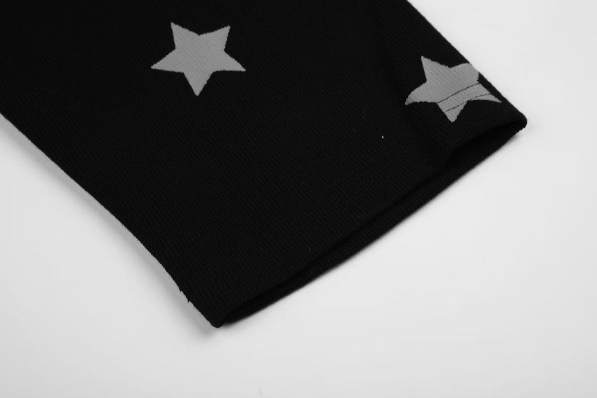 Star Print Cowboy Duel Raglan Long Sleeve