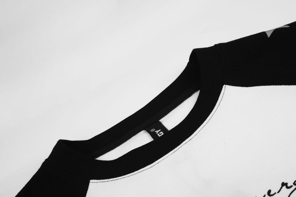 Star Print Cowboy Duel Raglan Long Sleeve