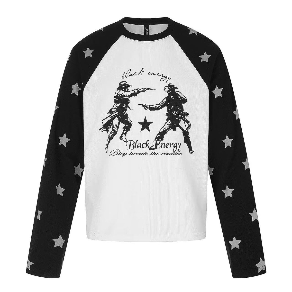 Star Print Cowboy Duel Raglan Long Sleeve