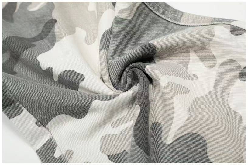 Snow Camo Multi-Pocket Wide-Leg Cargo Pants