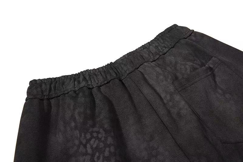 Vintage Letter Star Print Wide-Leg Sweatpants