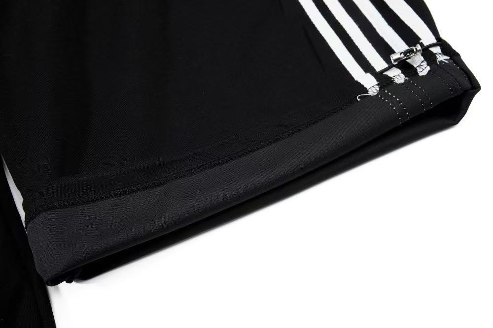 Cursive Script Side Stripe Wide-Leg Sweatpants