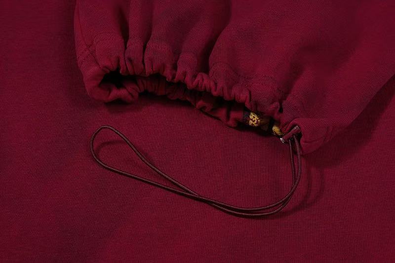 Vintage Crest Emblem Print Baggy Wide-Leg Sweatpants