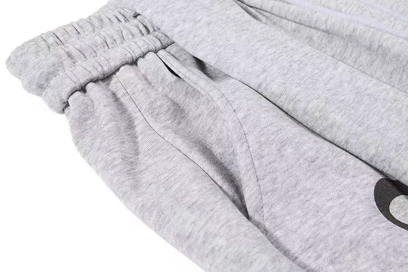 Side Heart & Cursive Text Print Wide-Leg Sweatpants