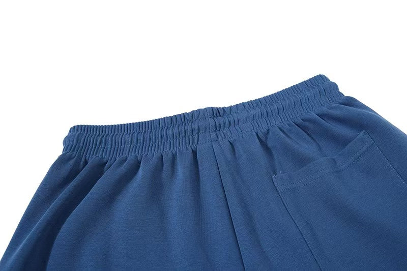 Zebra Heart Patches & Star Rhinestone Print Baggy Wide-Leg Sweatpants