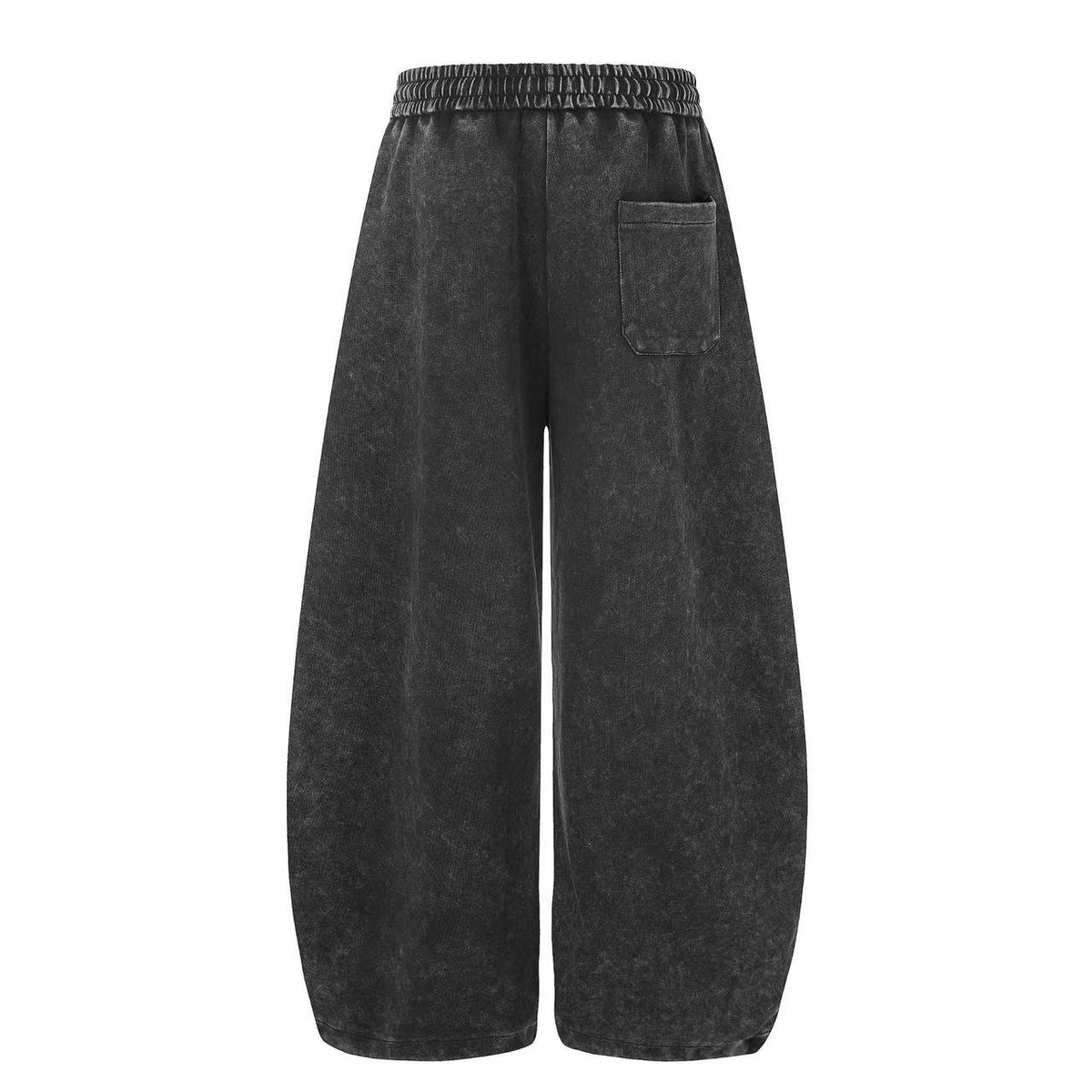 Washed Cracked Cross Baggy Wide-Leg Sweatpants