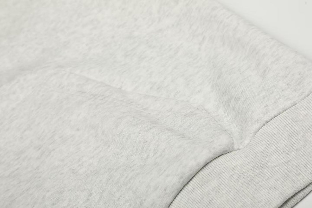 Cross & Fleur-de-lis Patch Full Zip Hoodie