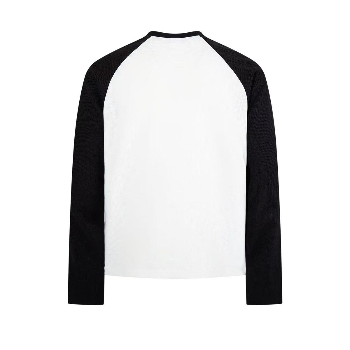 Raglan Band Poster Waffle Knit Long Sleeve
