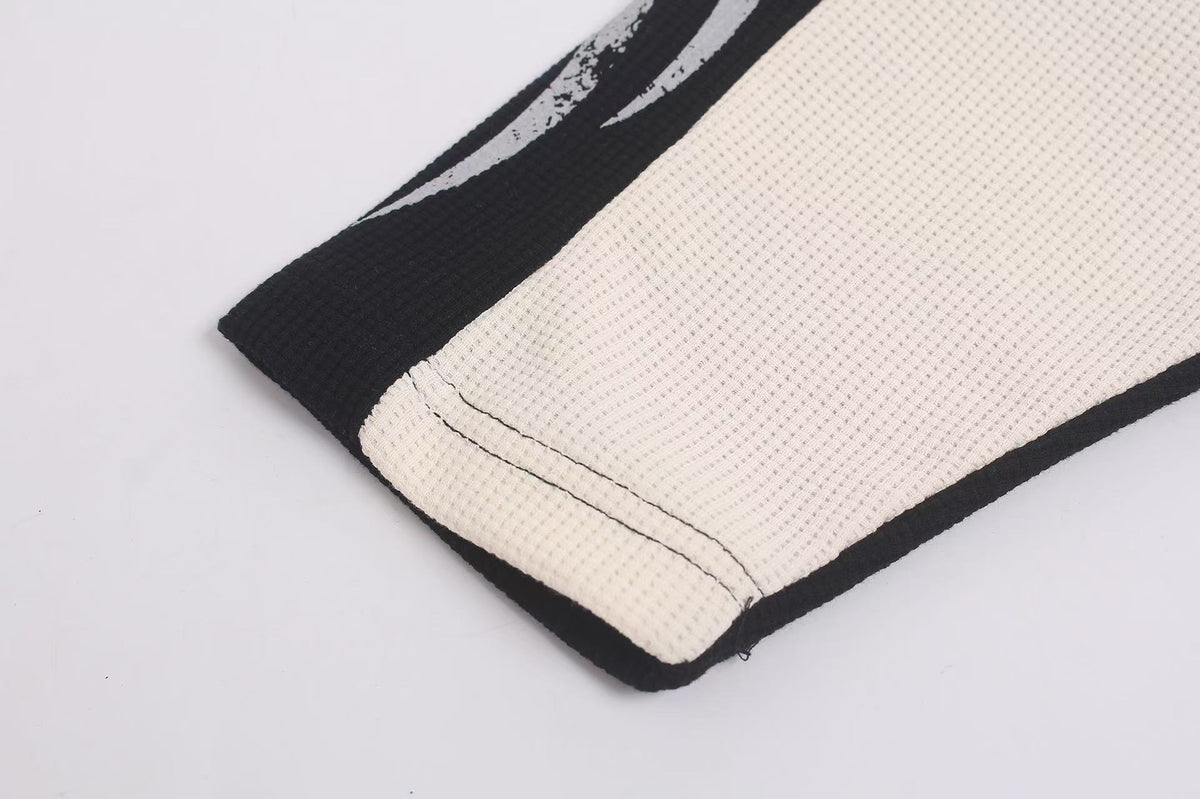 Vintage Racing 888 Graphic Waffle Knit Long Sleeve