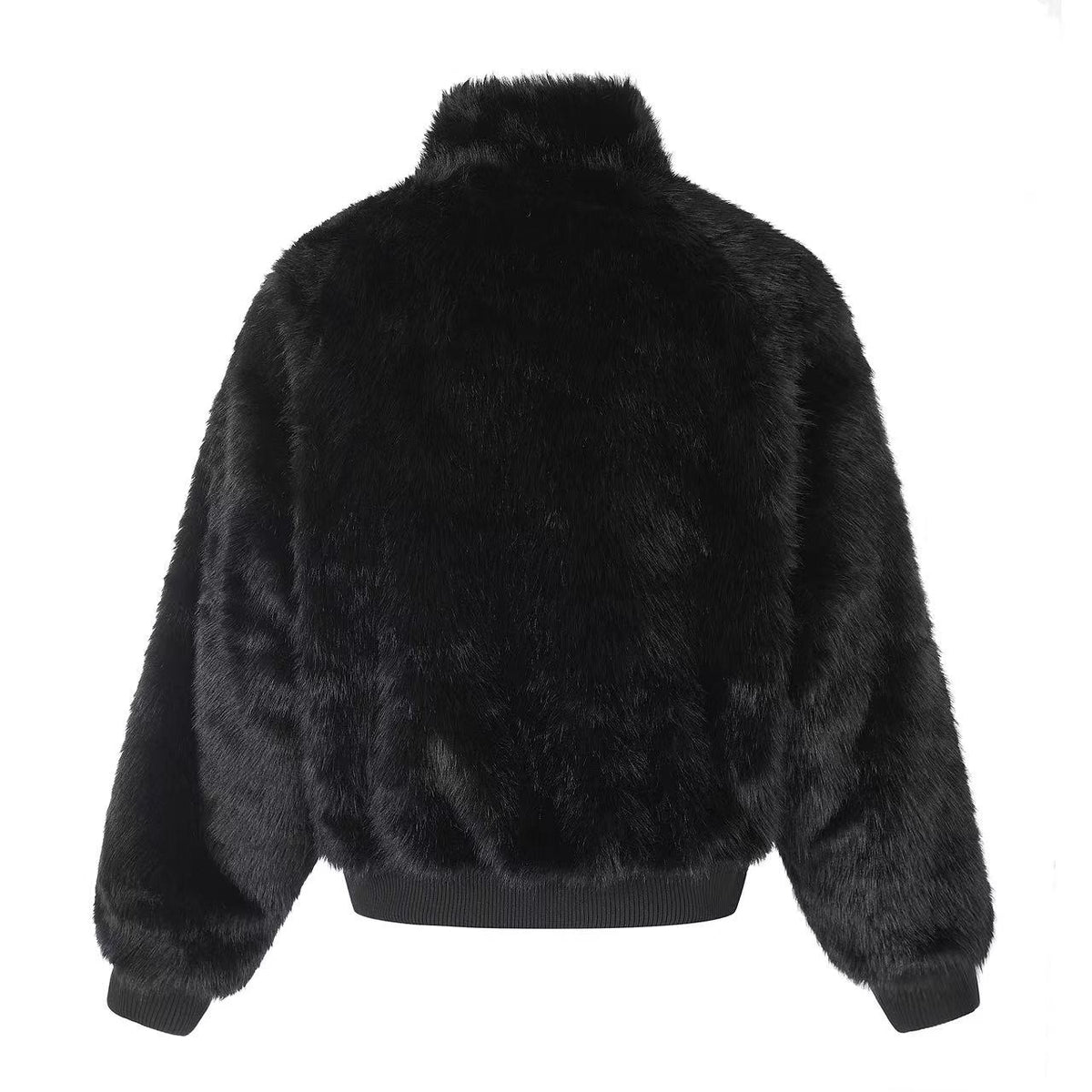 Reversible Leopard Print & Solid Faux Fur Jacket