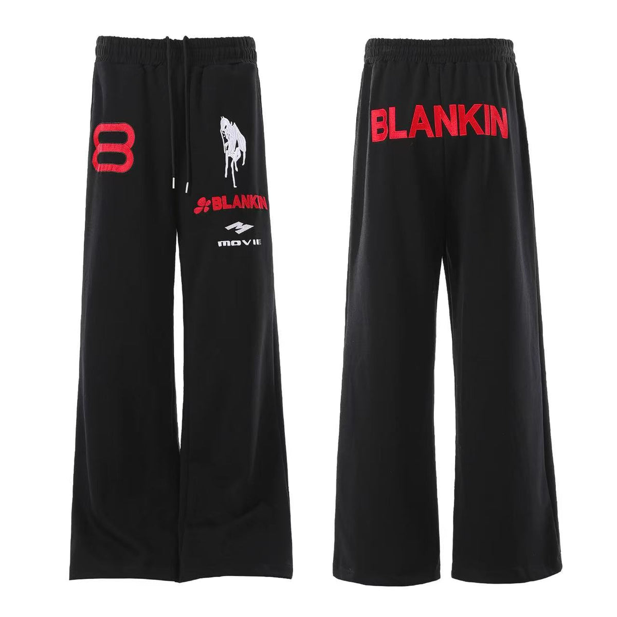 Streetwear Drawstring Waist Multi Graphic Sweatpants