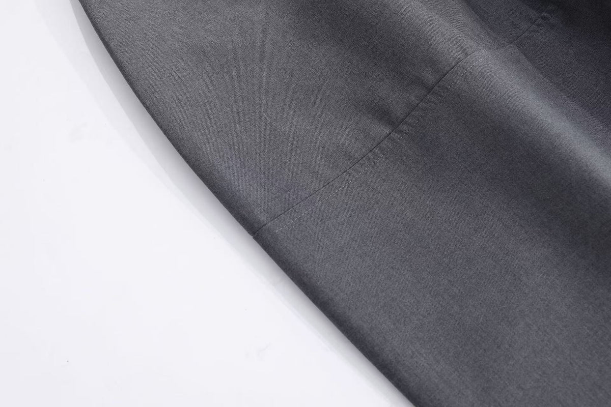 Pleated Balloon Wide-Leg Baggy Suit Pants