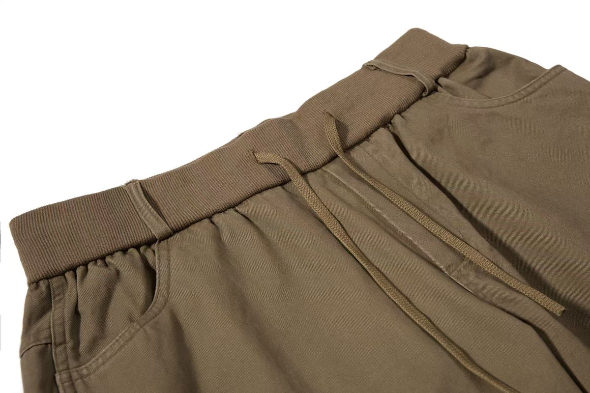 Vintage Baggy Wide Leg Lace-up Pocket Cargo Pants