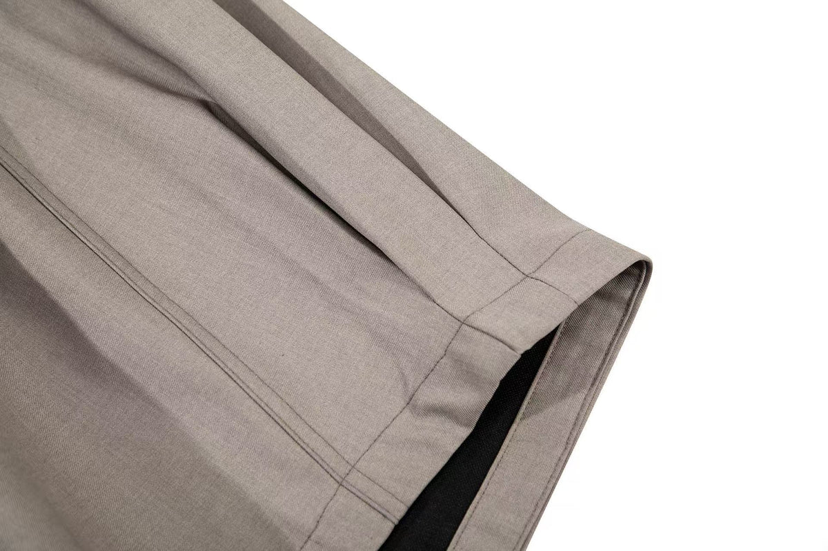 High Waist Pleated Wide-Leg Suit Pants