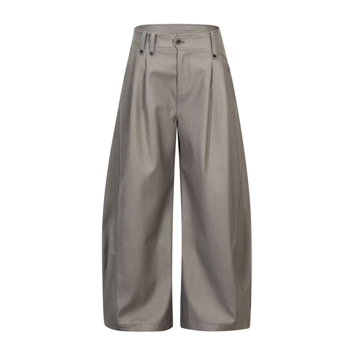 High Waist Pleated Wide-Leg Suit Pants