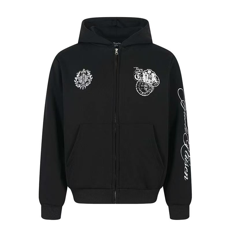 Vintage 07 Graphic Zip-Up Hoodie