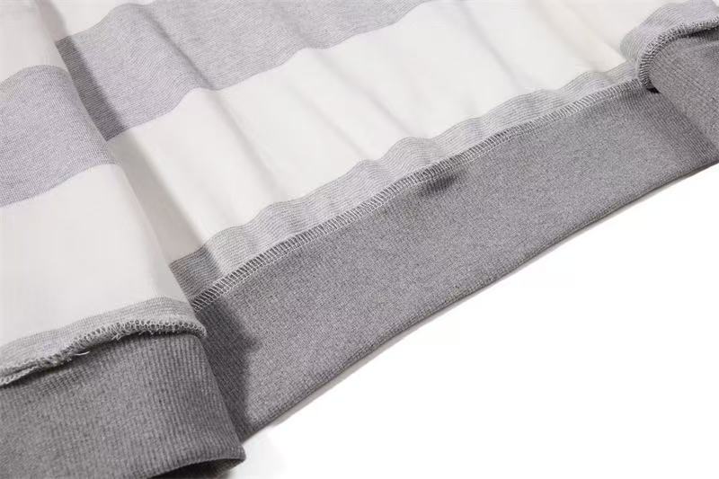 Striped Patchwork Portrait Print Zip-Up Hoodie