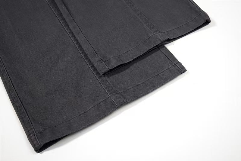 Vintage Washed Wide Leg Cargo Pants