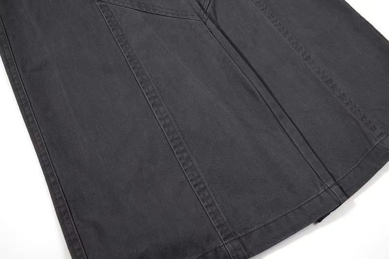 Vintage Washed Wide Leg Cargo Pants