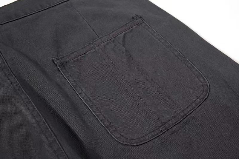 Vintage Washed Wide Leg Cargo Pants