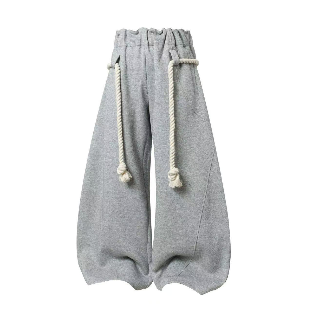 Thick Rope Drawstring Baggy Wide Leg Sweatpants